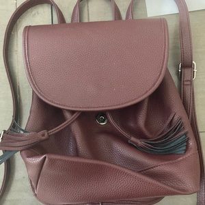 Pho leather red/purple backpack